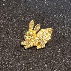 Avon Gold and Silver Bunny Brooch